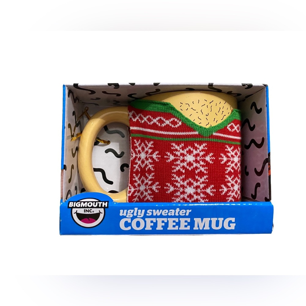 Ugly Sweater Coffee Mug BigMouth Inc Christmas Xmas Removable Funny Cup NEW!